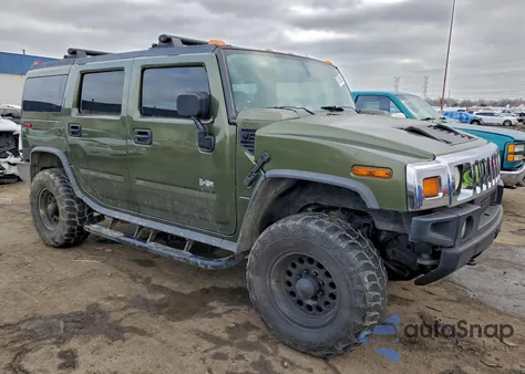 2004 Hummer H2 из США, поврежденный, VIN 5GRGN23U84H102789